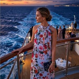 Vince Camuto Multicolor Floral Maxi Dress